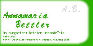 annamaria bettler business card